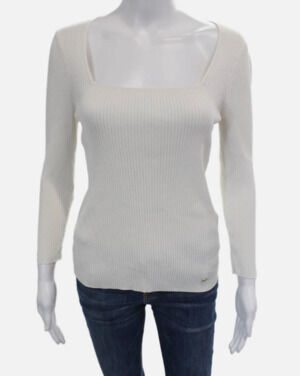 Ted Baker Cream Ribbed Top